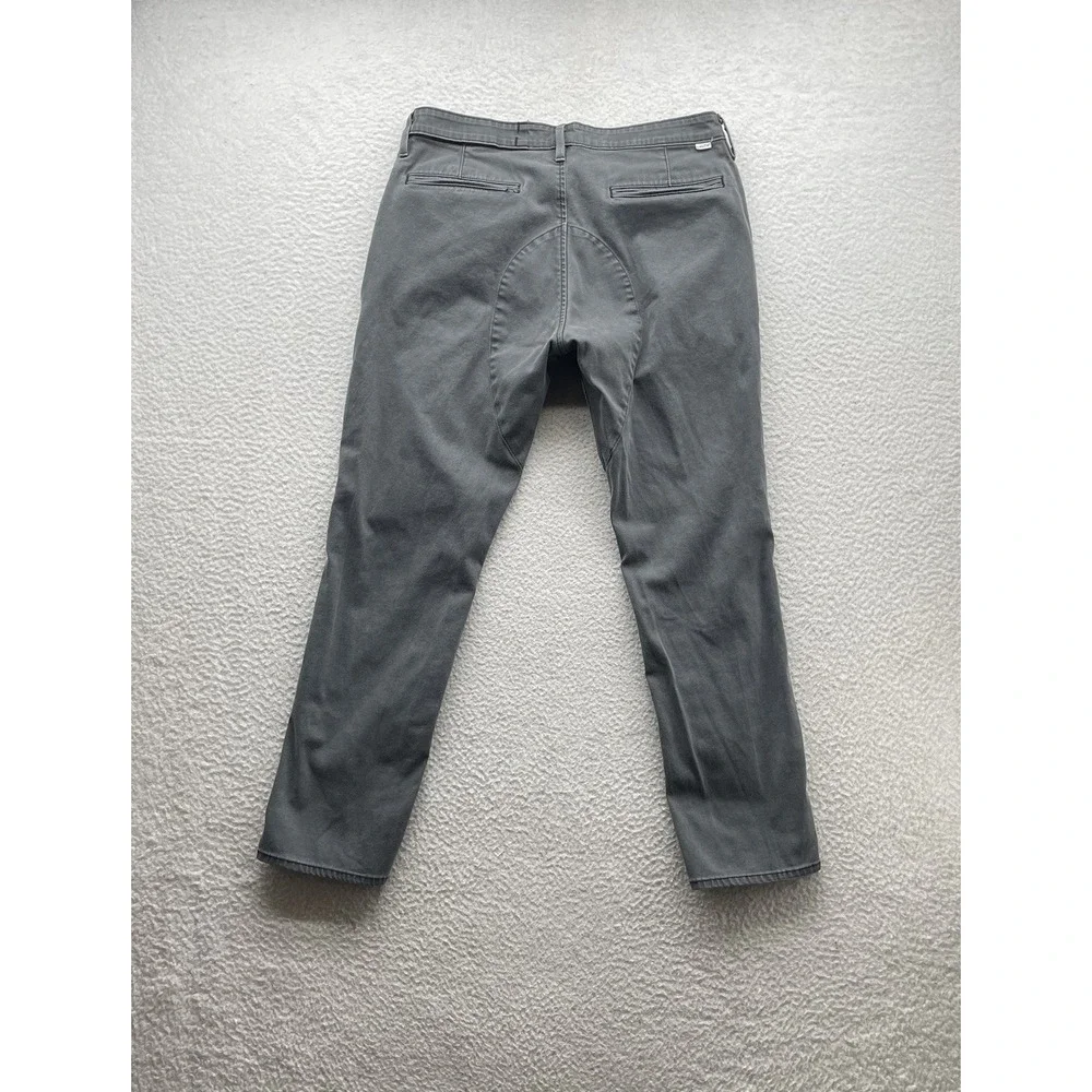 Levi's Chino Pants Mens 36x29 (Tag 36x30) Gray Stretch Gusset White Tab Workwear
